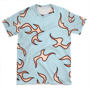 Aesthetic Flames (Blue) AOP T-shirt Tee