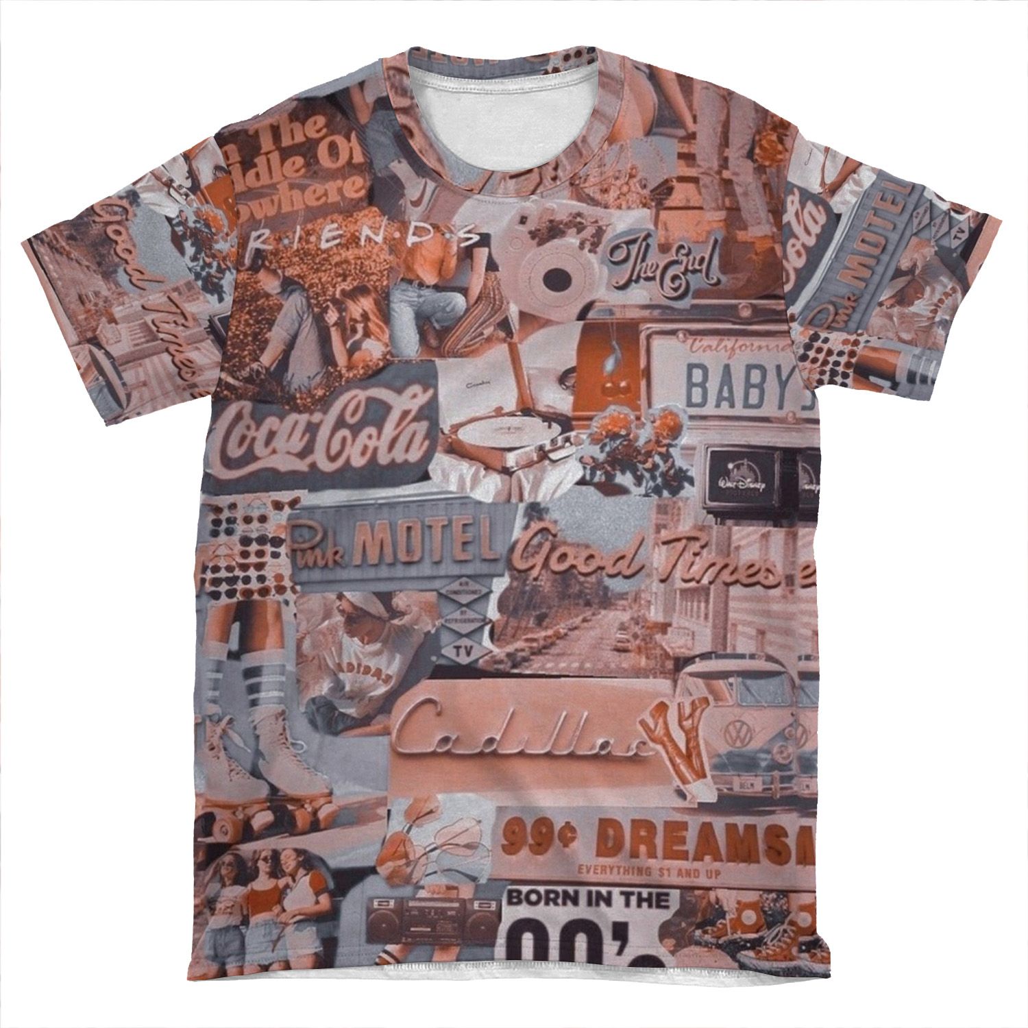 Aesthetic Retro Collage AOP T-shirt Tee
