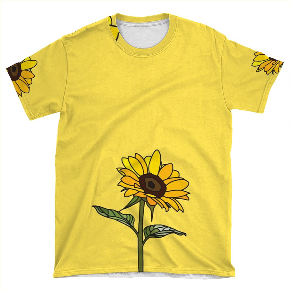 Aesthetic Sunflower AOP T-shirt Tee