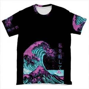 Aesthetic: The Great Wave Off Kanagawa - Hokusai AOP T-shirt Tee