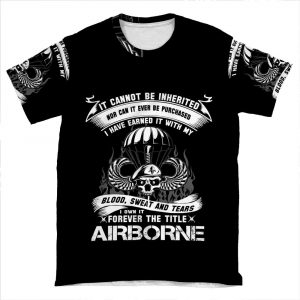 Airborne Infantry Mom Airborne Jump Wings Airborne Badge Airborne Brot AOP T-shirt Tee