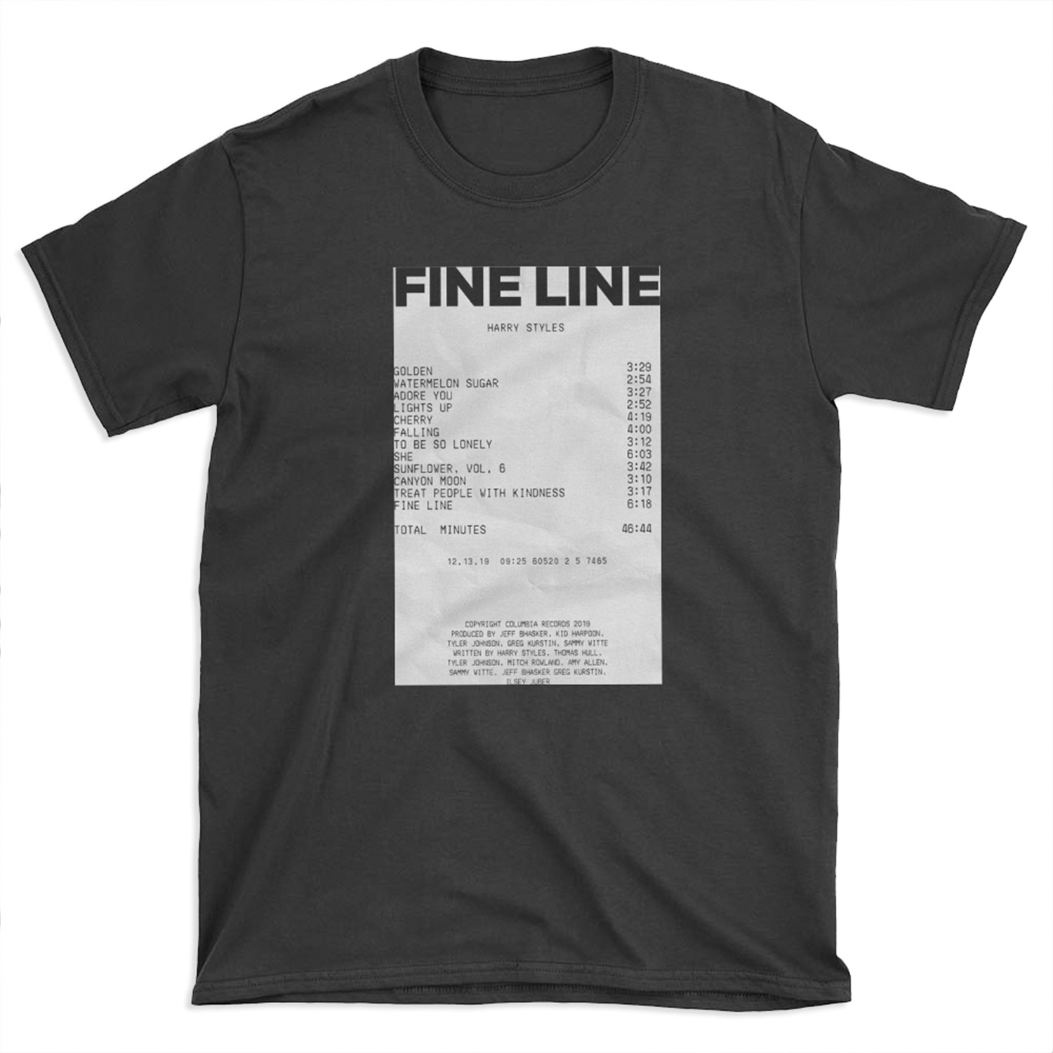 album receipt T-shirt Tee