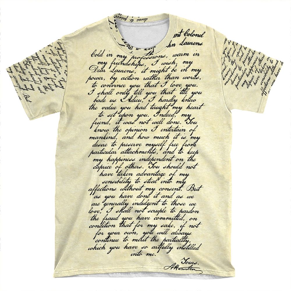 Alex & John Letter AOP T-shirt Tee