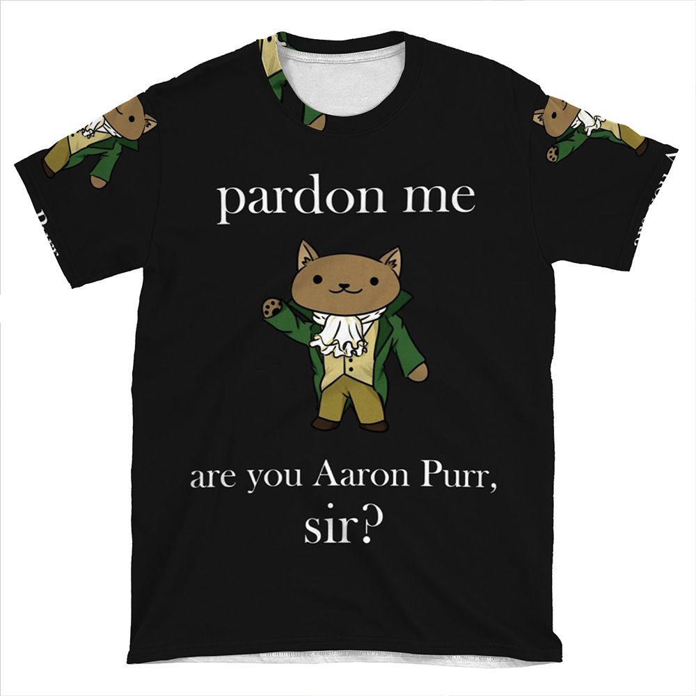 Alexander Hamilcat (White Text) AOP T-shirt Tee