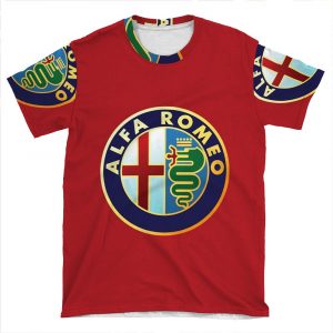 Alfa Romeo - Classic Car Logos AOP T-shirt Tee