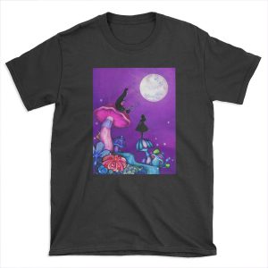 Alice in Wonderland and Caterpillar T-shirt Tee