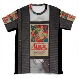 Alice In Wonderland Vhs AOP T-shirt Tee
