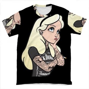Alice Punk In Wonderland AOP T-shirt Tee