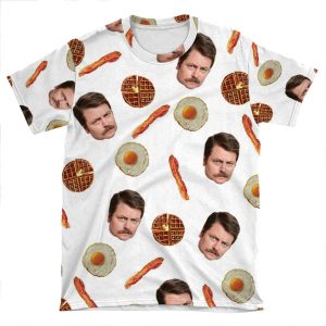 All The Bacon And Eggs AOP T-shirt Tee