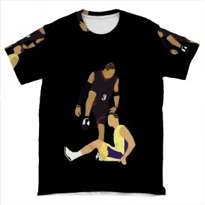 Allen Iverson Steps Over Tyronn Lue AOP T-shirt Tee