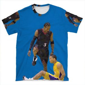 Allen Iverson Steps Over Tyronn Lue Low Poly AOP T-shirt Tee