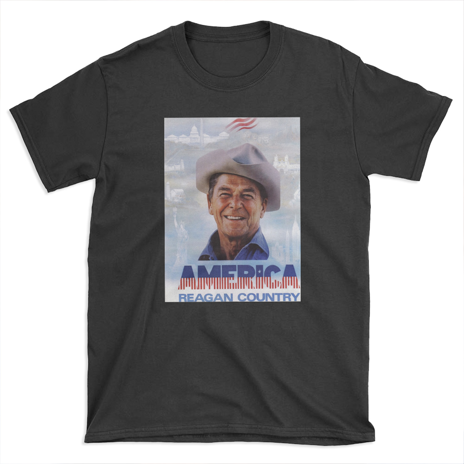 America Reagan Country - Vintage 1980s Campaign T-shirt Tee