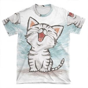 American Shorthair Happy AOP T-shirt Tee