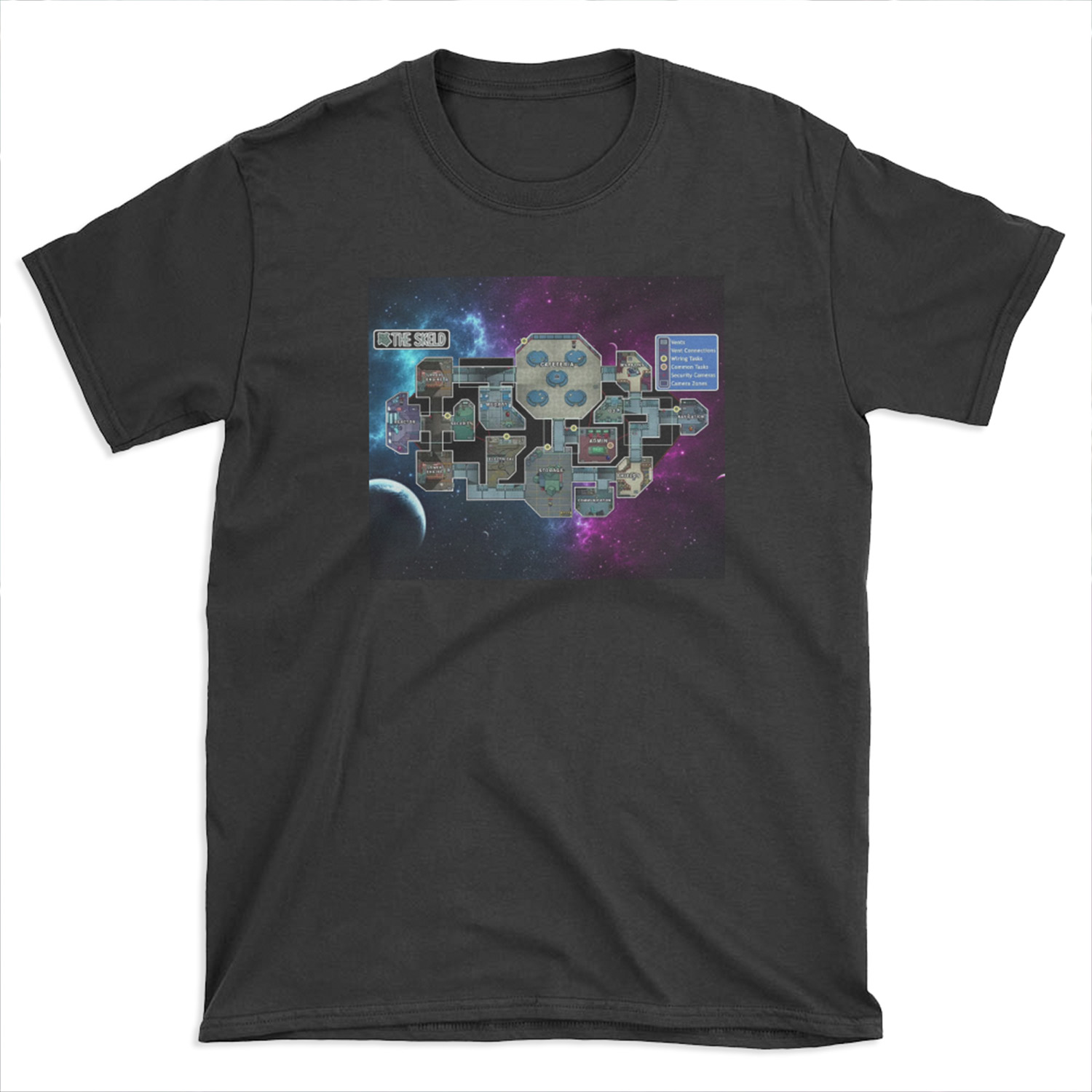 Among Us Map T-shirt Tee