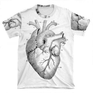 Anatomical Heart AOP T-shirt Tee