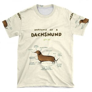 Anatomy Of A Dachshund AOP T-shirt Tee