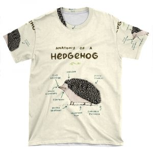 Anatomy Of A Hedgehog AOP T-shirt Tee