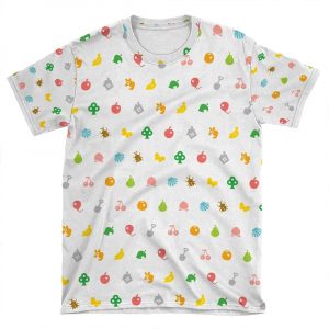 Animal Crossing Hhd Pattern AOP T-shirt Tee