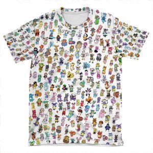 Animal Crossing New Leaf - All Villagers AOP T-shirt Tee