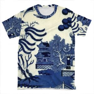 Antique Willow Ware Oriental Toile AOP T-shirt Tee