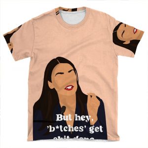 Aoc Feminist Quote AOP T-shirt Tee