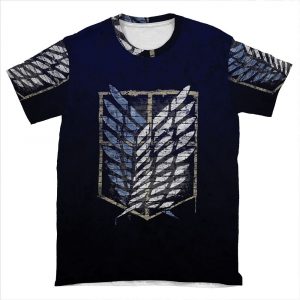 Aot Scout Emblem Graffiti AOP T-shirt Tee