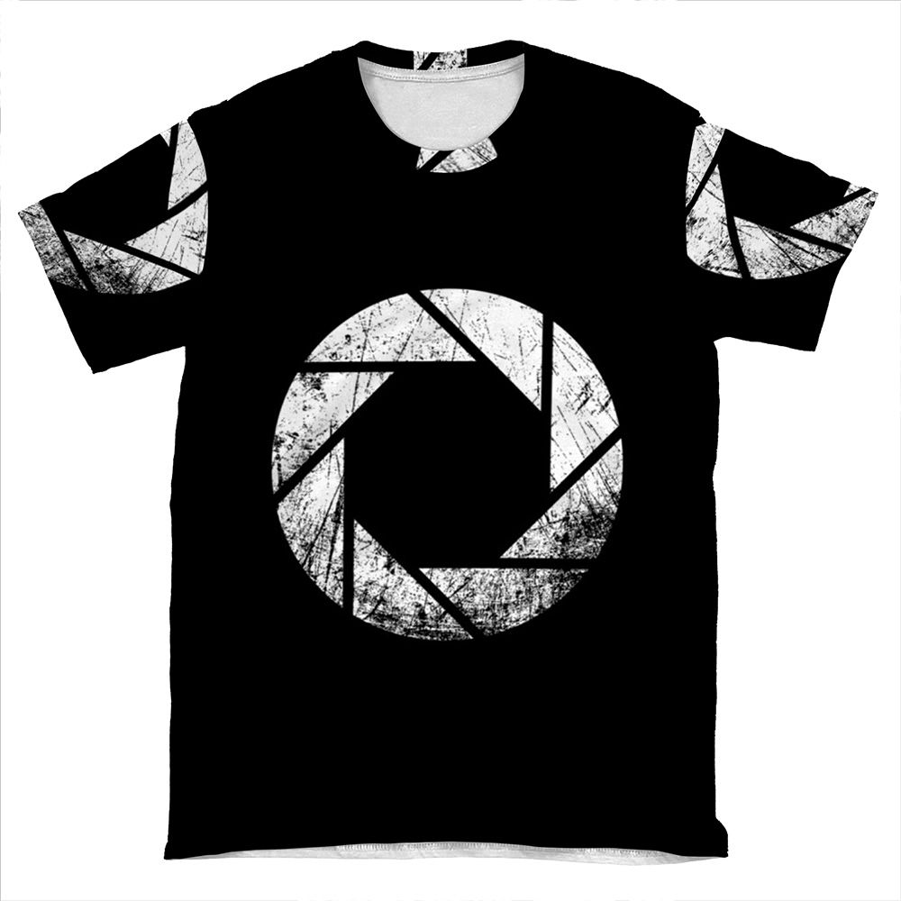 Aperture Laboratories - Distressed AOP T-shirt Tee