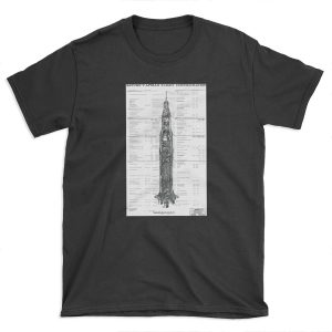 Apollo Saturn V Blueprint in High Resolution (white) T-shirt Tee