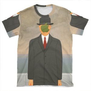 Apple Magritte Inspired Design AOP T-shirt Tee