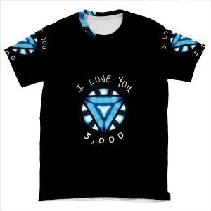 Arc Reactor I Love You 3,000 AOP T-shirt Tee