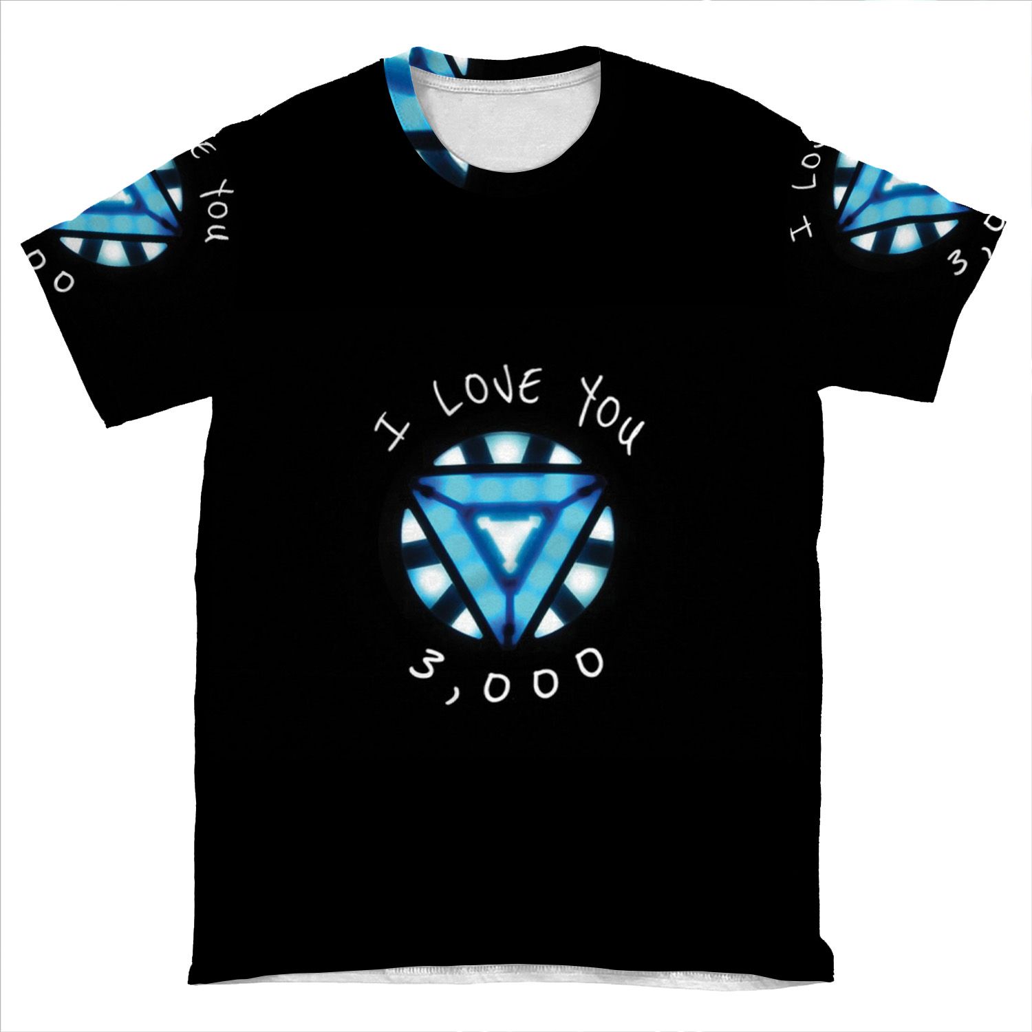 Arc Reactor I Love You 3,000 AOP T-shirt Tee
