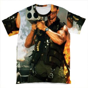Arnold Military Schwarzenegger Army Actor Design AOP T-shirt Tee