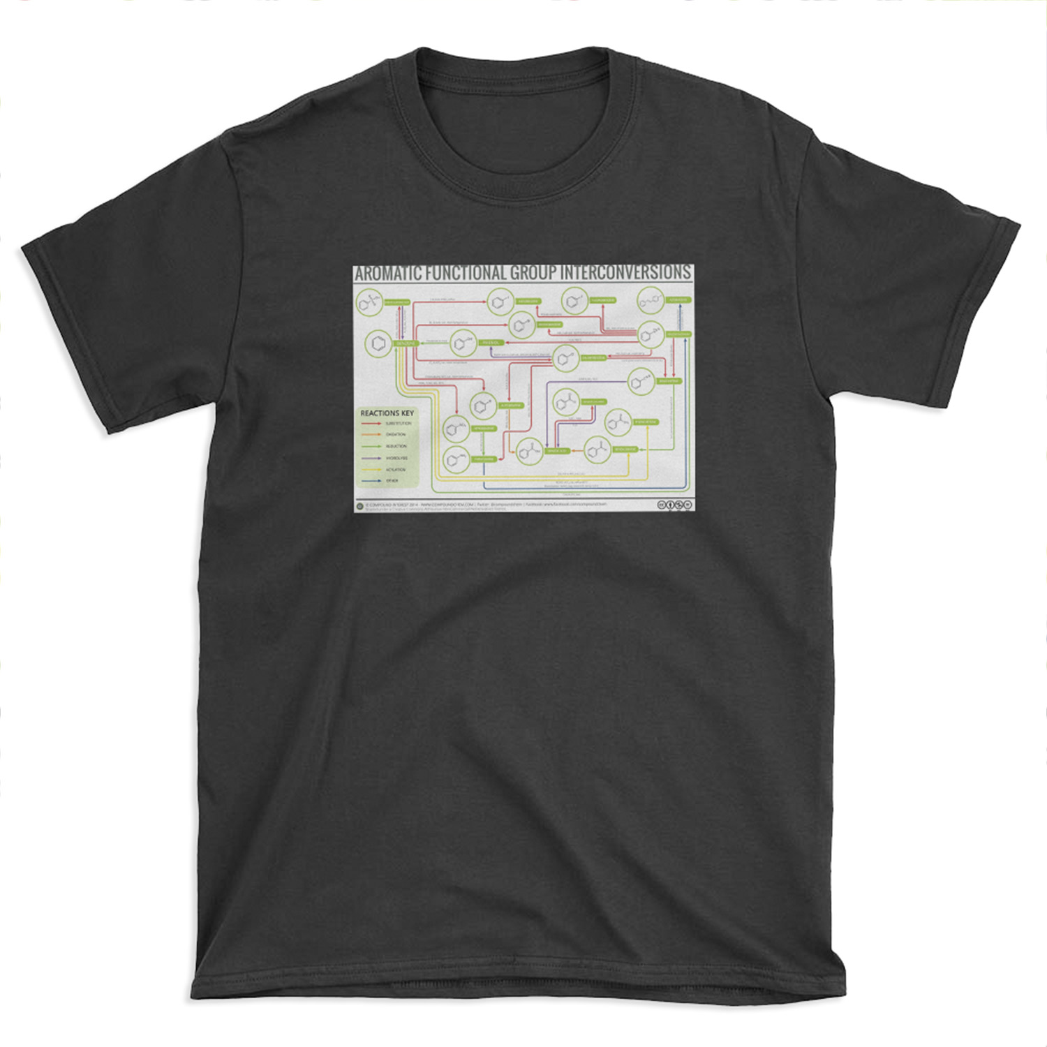 Aromatic Reactions Map T-shirt Tee