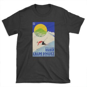 Art Deco era vintage Swiss Alps sport ad T-shirt Tee