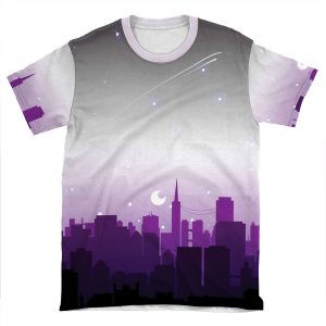 Asexual Pride Cityscape AOP T-shirt Tee
