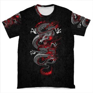 Asian Dragon AOP T-shirt Tee