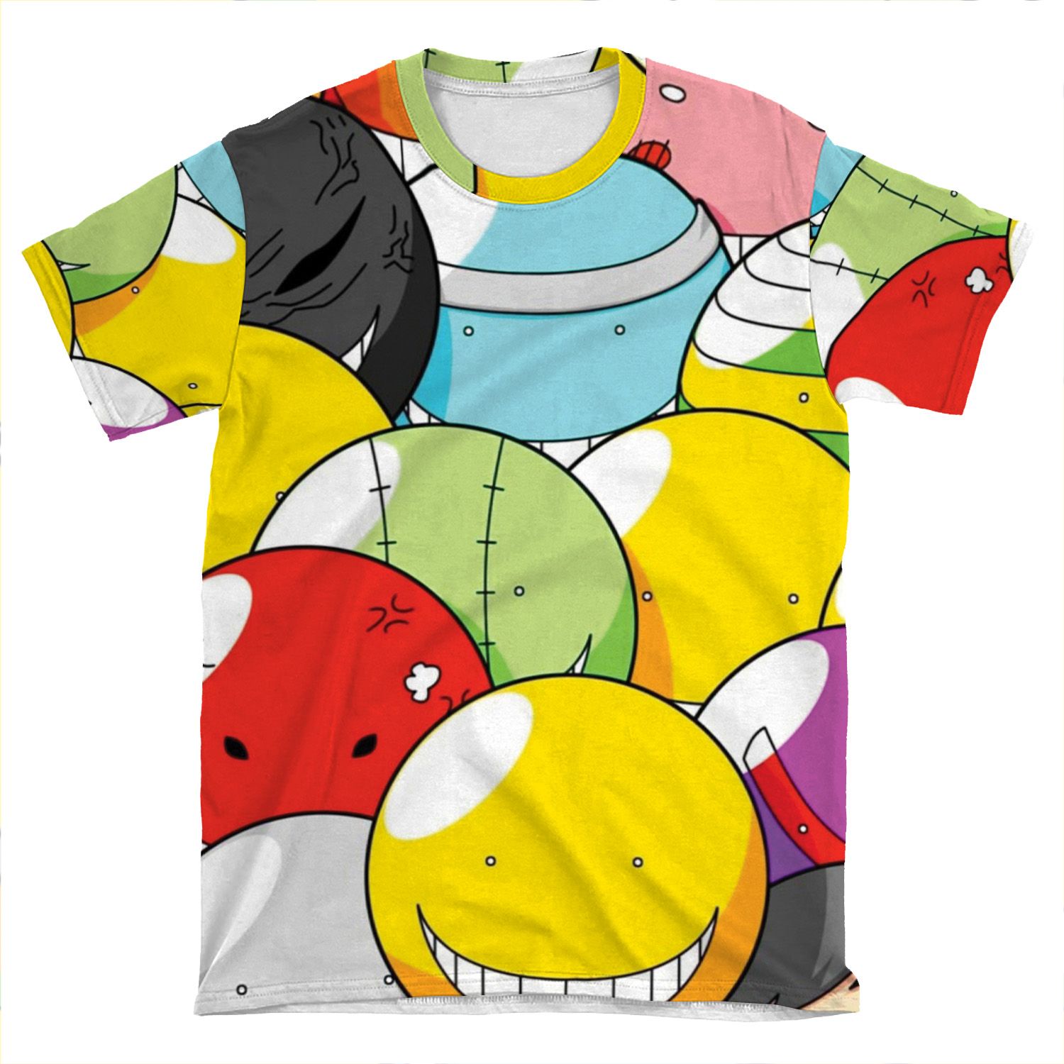 Assassination Classroom - All Faces Of Koro Sensei Fanart ! AOP T-shirt Tee
