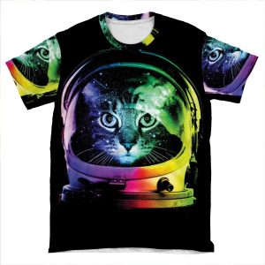 Astronaut Cat AOP T-shirt Tee