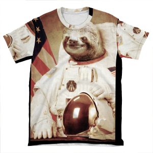 Astronaut Sloth AOP T-shirt Tee