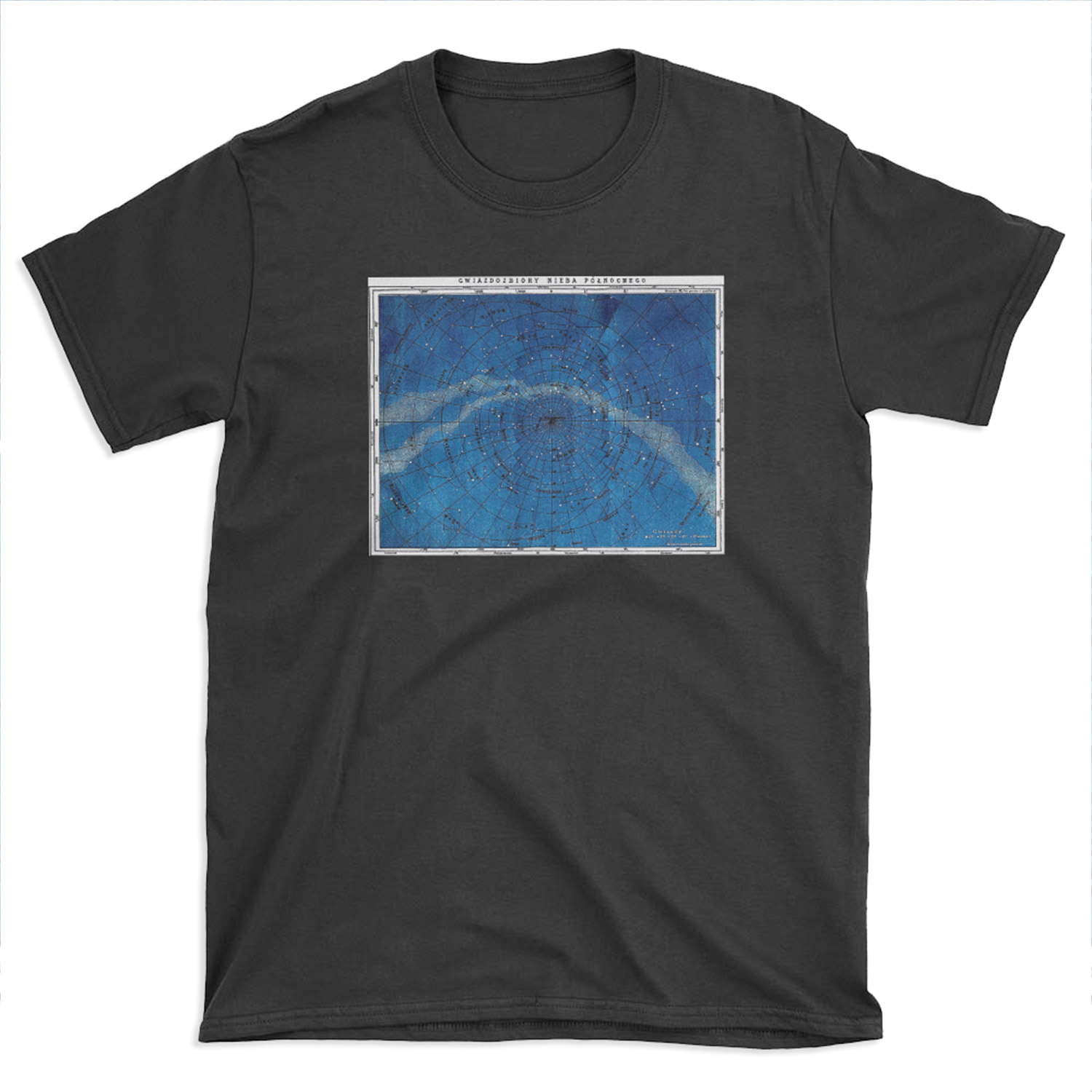 ASTRONOMY NORTHERN CONSTELLATIONS; Vintage Map Print T-shirt Tee