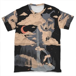 At The Foot Of Fox Mountain... AOP T-shirt Tee