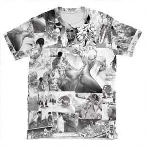 Attack On Titan Manga Collage AOP T-shirt Tee