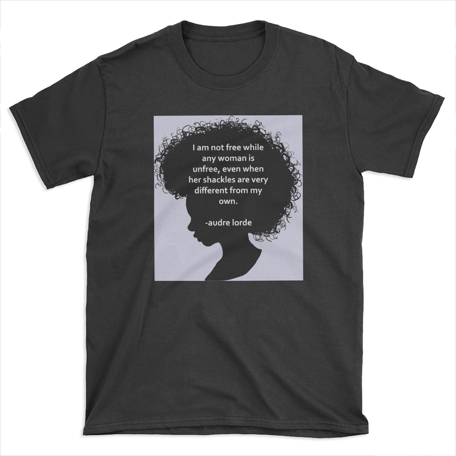 Audre Lorde Silhouette (black) T-shirt Tee