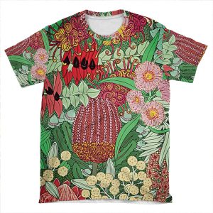 Australian Natives Botanical Pattern AOP T-shirt Tee