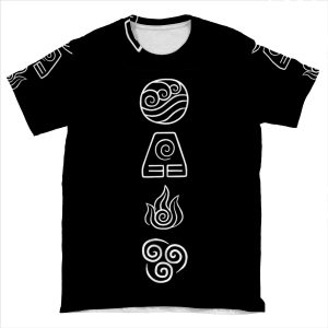 Avatar - The Four Elements AOP T-shirt Tee