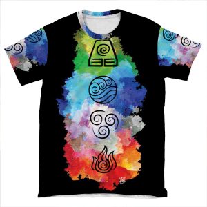 Avatar The Last Airbender - The Four Elements AOP T-shirt Tee