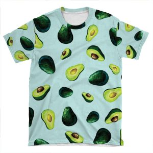 Avocado Pattern AOP T-shirt Tee