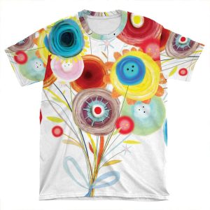 Awesome Wedding Bouquet Ranunculus AOP T-shirt Tee