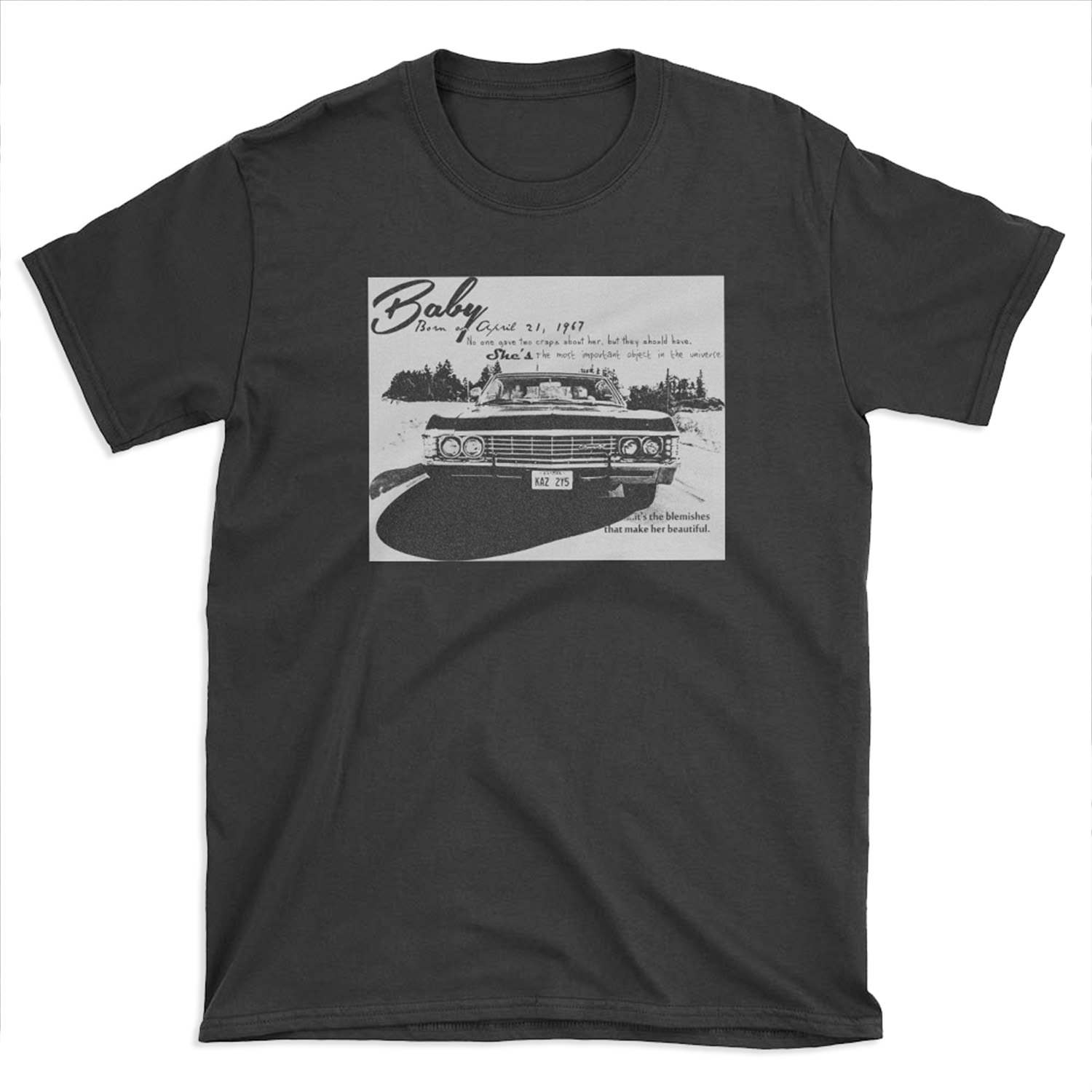 Baby Supernatural 67 Impala T-shirt Tee