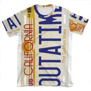 Back To The Future License Plate AOP T-shirt Tee